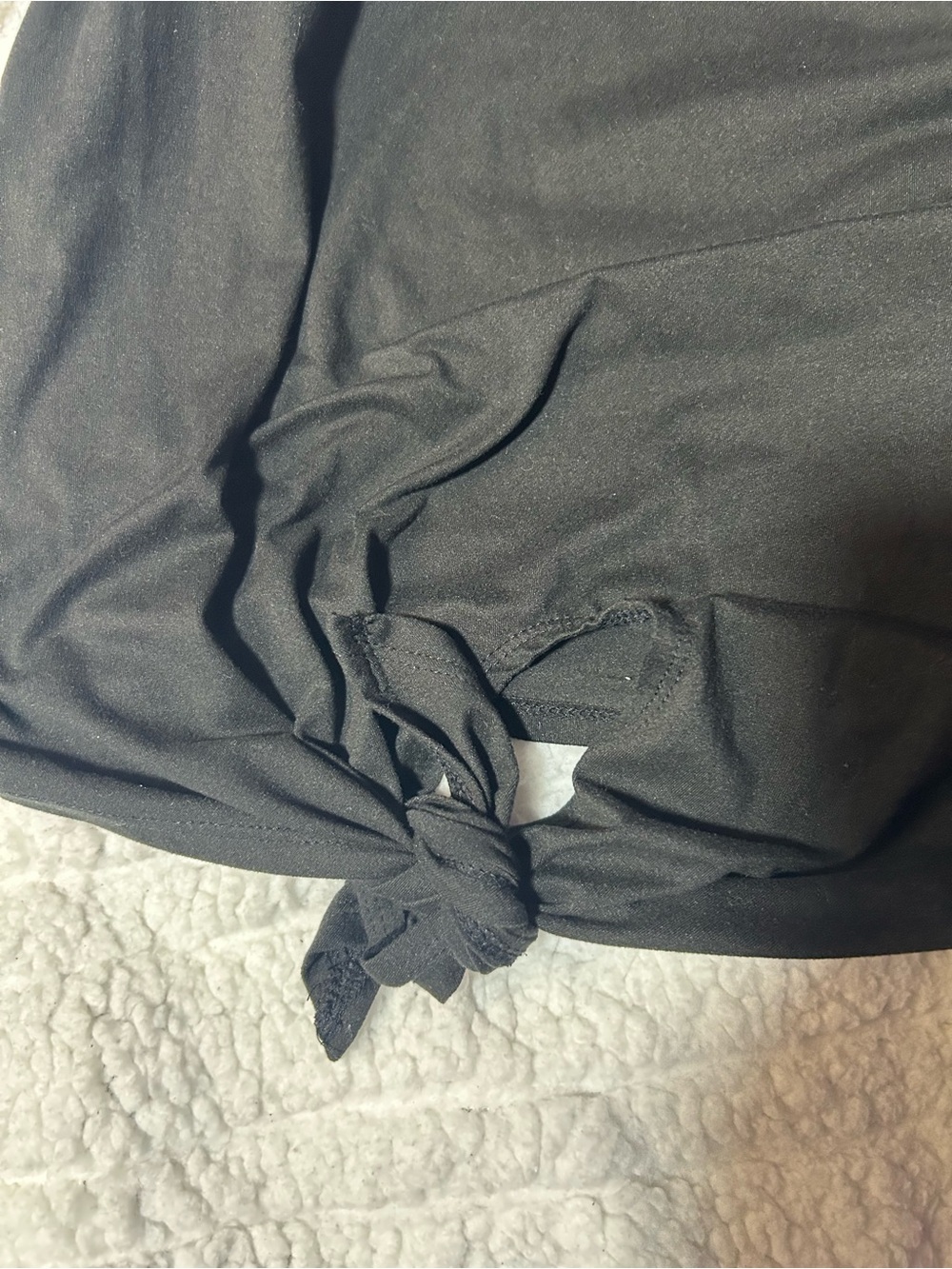 nine britton Black Sleeveless Tank with Side Knot - Picture 3 of 4